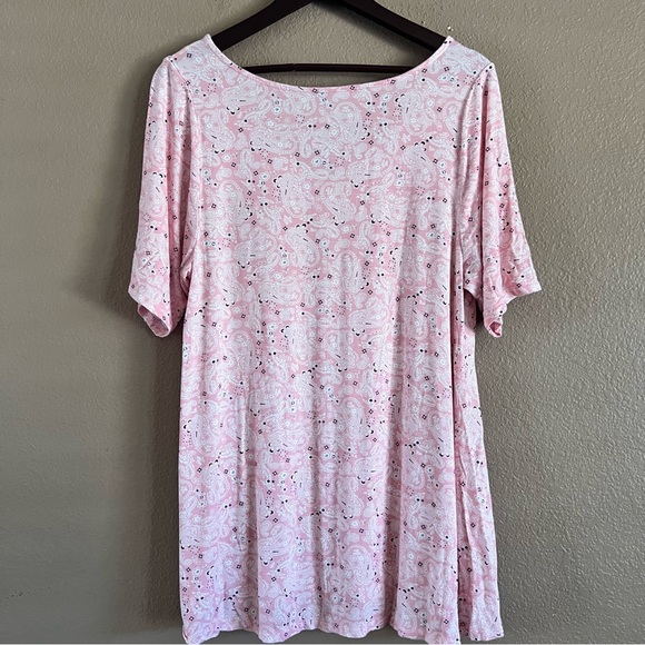 Lane Bryant Modern Swing Perfect Sleeve Ruched-Shoulder Tee Size 14/16 - Picture 7 of 8